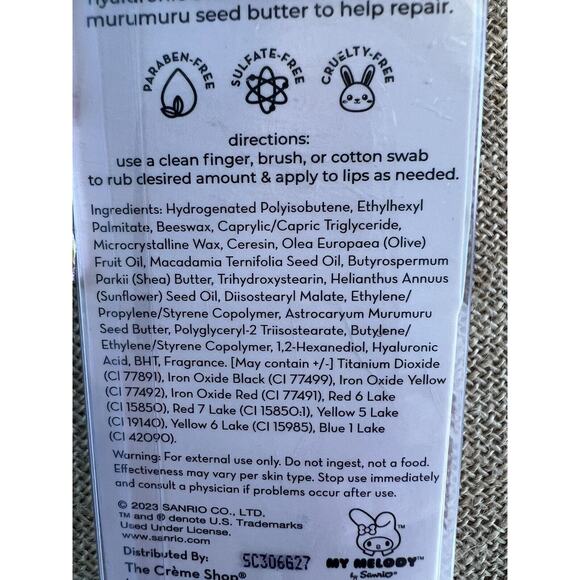 HELLO KITTY and MY MELODY Lip Balms by The Creme x Shop-SET OF 2 - Picture 10 of 11